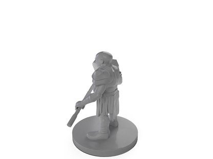 Dwarf Barbarian Maul No Beard Tabletop DND Gaming Miniature