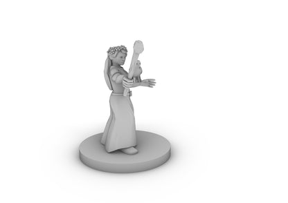 Dwarf Female Druid Tabletop DND Gaming Miniature