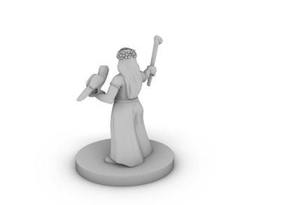 Dwarf Female Druid Tabletop DND Gaming Miniature