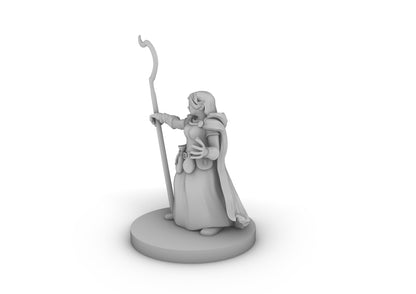 Dwarf Female Druid 2 Tabletop DND Gaming Miniature