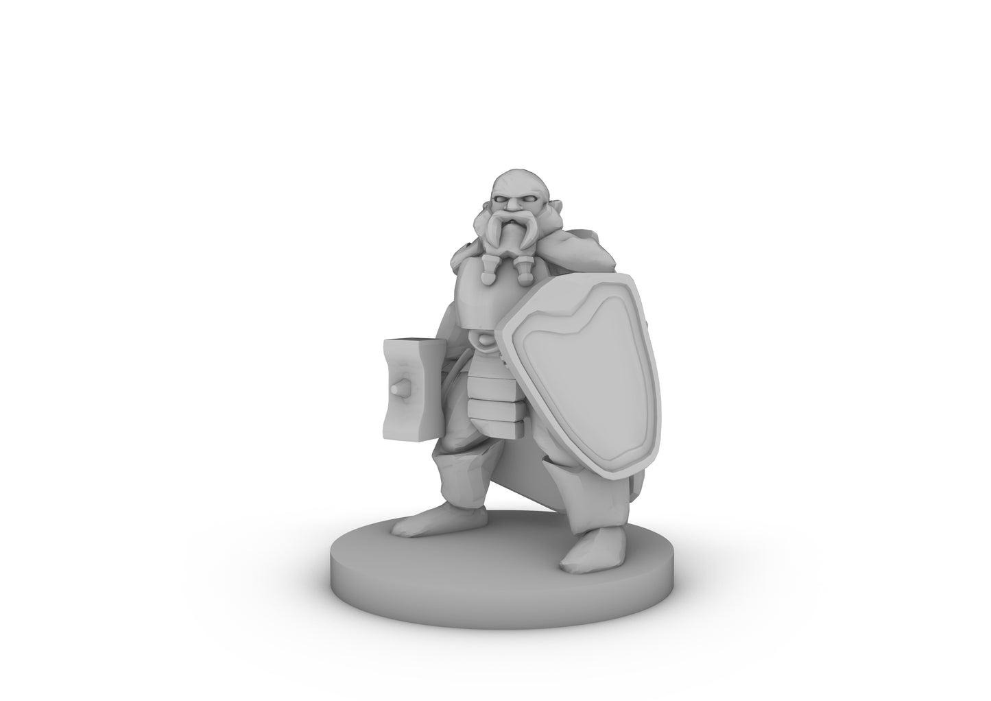 Dwarf Fighter With Hammer Tabletop DND Gaming Miniature