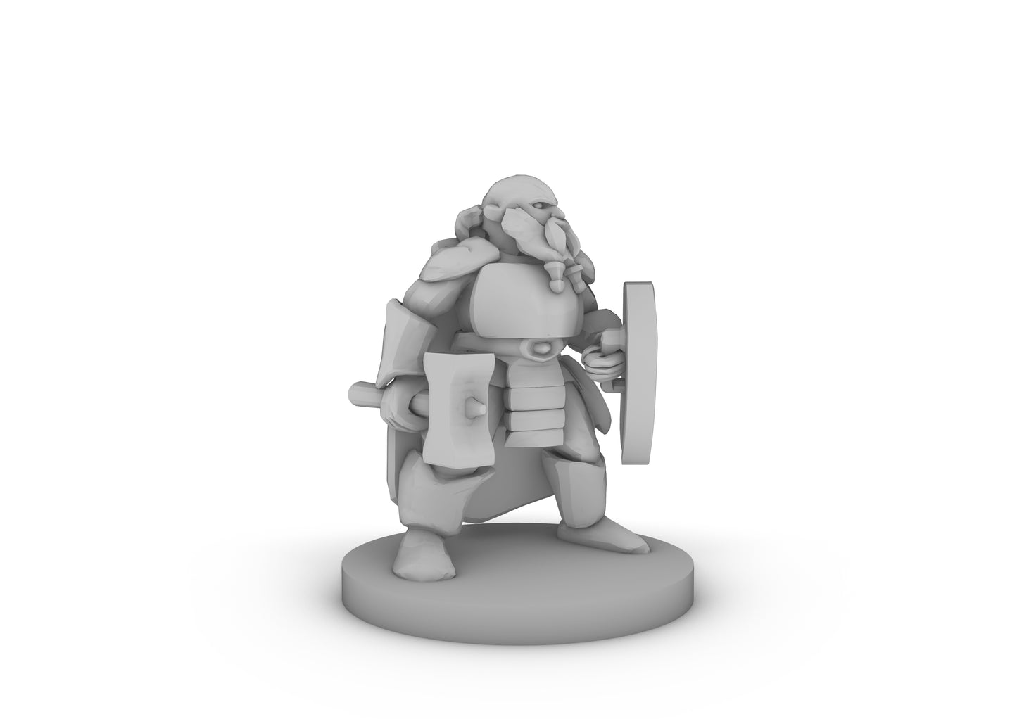 Dwarf Fighter With Hammer Tabletop DND Gaming Miniature