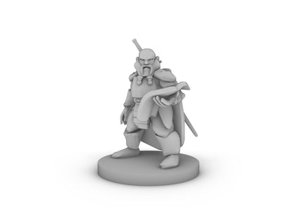 Dwarf Fighter With Map and Greatsword Tabletop DND Gaming Miniature