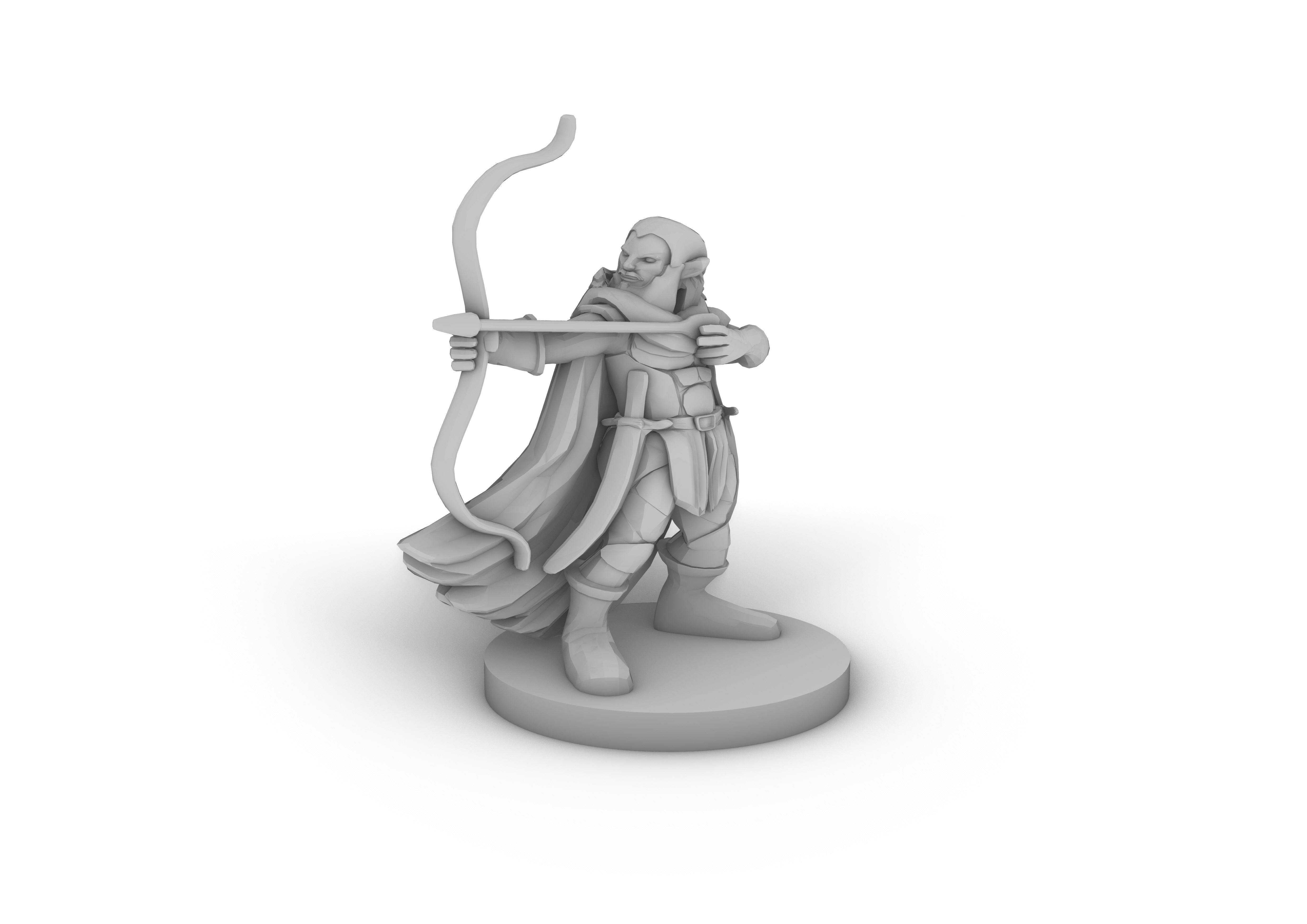 Dwarf Male Ranger Tabletop DND Miniature – Triple D Designs