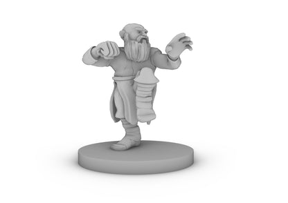 Dwarf Monk Tabletop DND Gaming Miniature