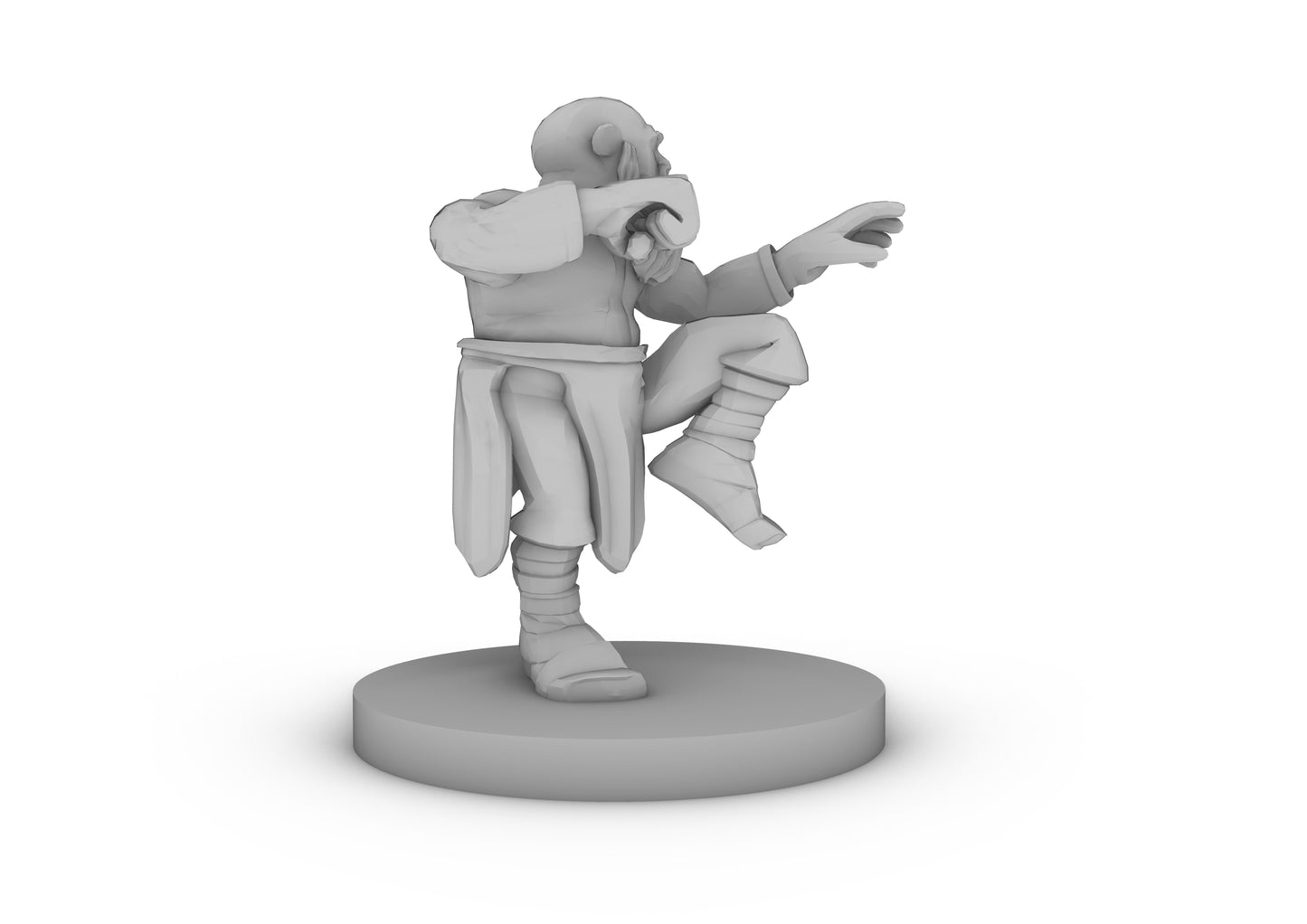 Dwarf Monk Tabletop DND Gaming Miniature