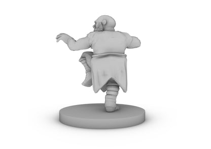 Dwarf Monk Tabletop DND Gaming Miniature