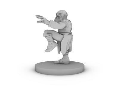 Dwarf Monk Tabletop DND Gaming Miniature