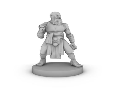 Dwarf Monk 2 Tabletop DND Gaming Miniature