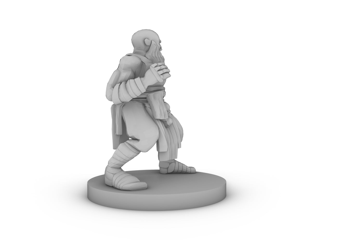 Dwarf Monk 2 Tabletop DND Gaming Miniature