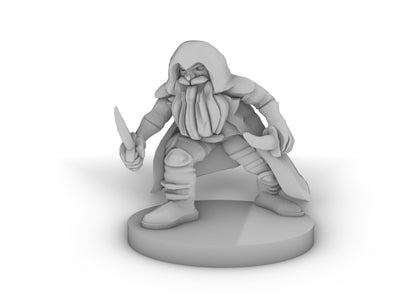 Dwarf Rogue Tabletop DND Gaming Miniature