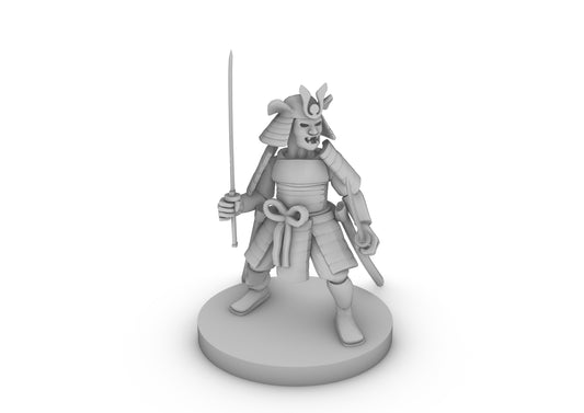 Dwarf Samurai Tabletop DND Gaming Miniature