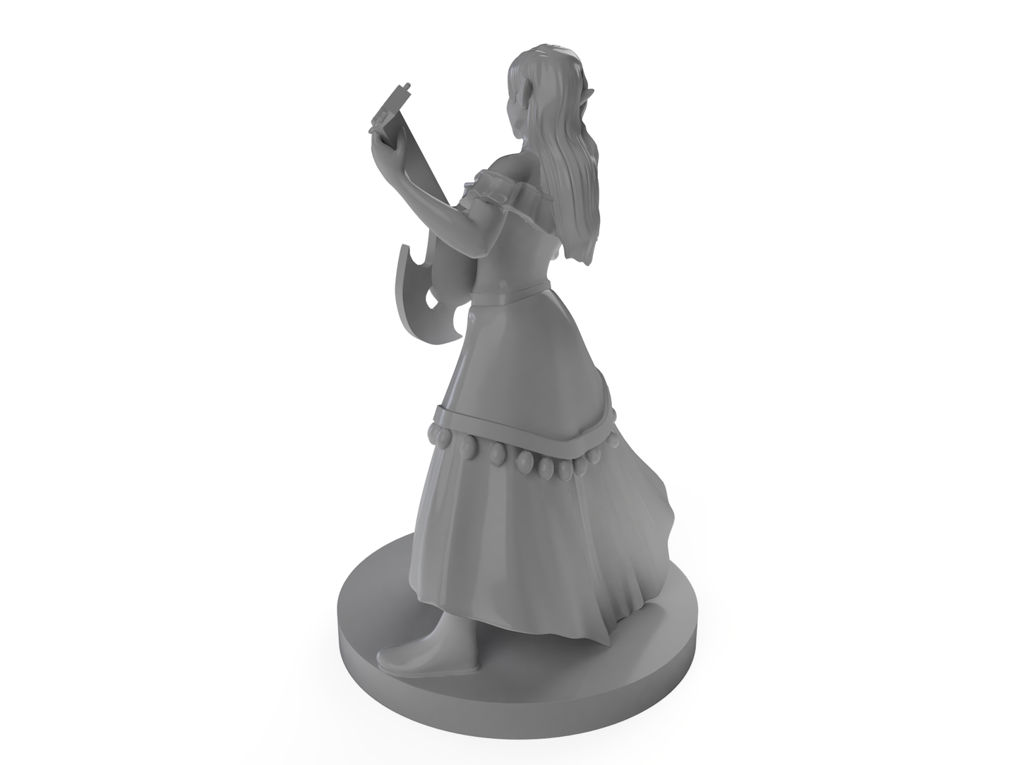 Female Elf Druid 2 Tabletop DND Gaming Miniature