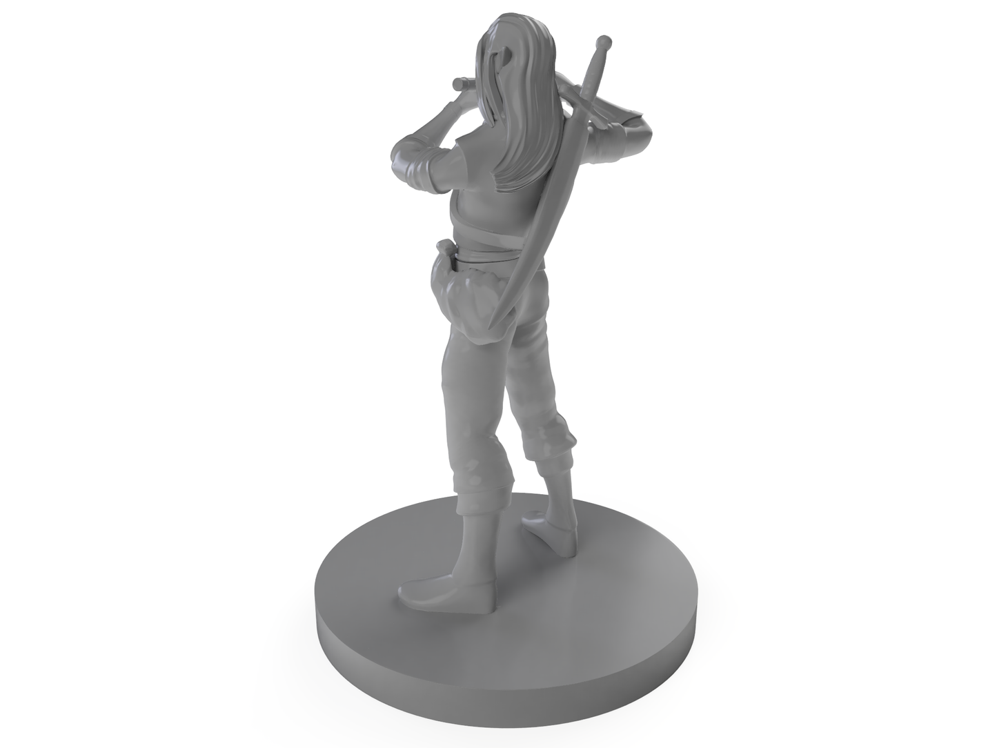 Elven Male Bard With Flute Tabletop DND Gaming Miniature