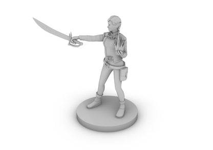 Elf Female Hexblade Warlock Tabletop DND Gaming Miniature