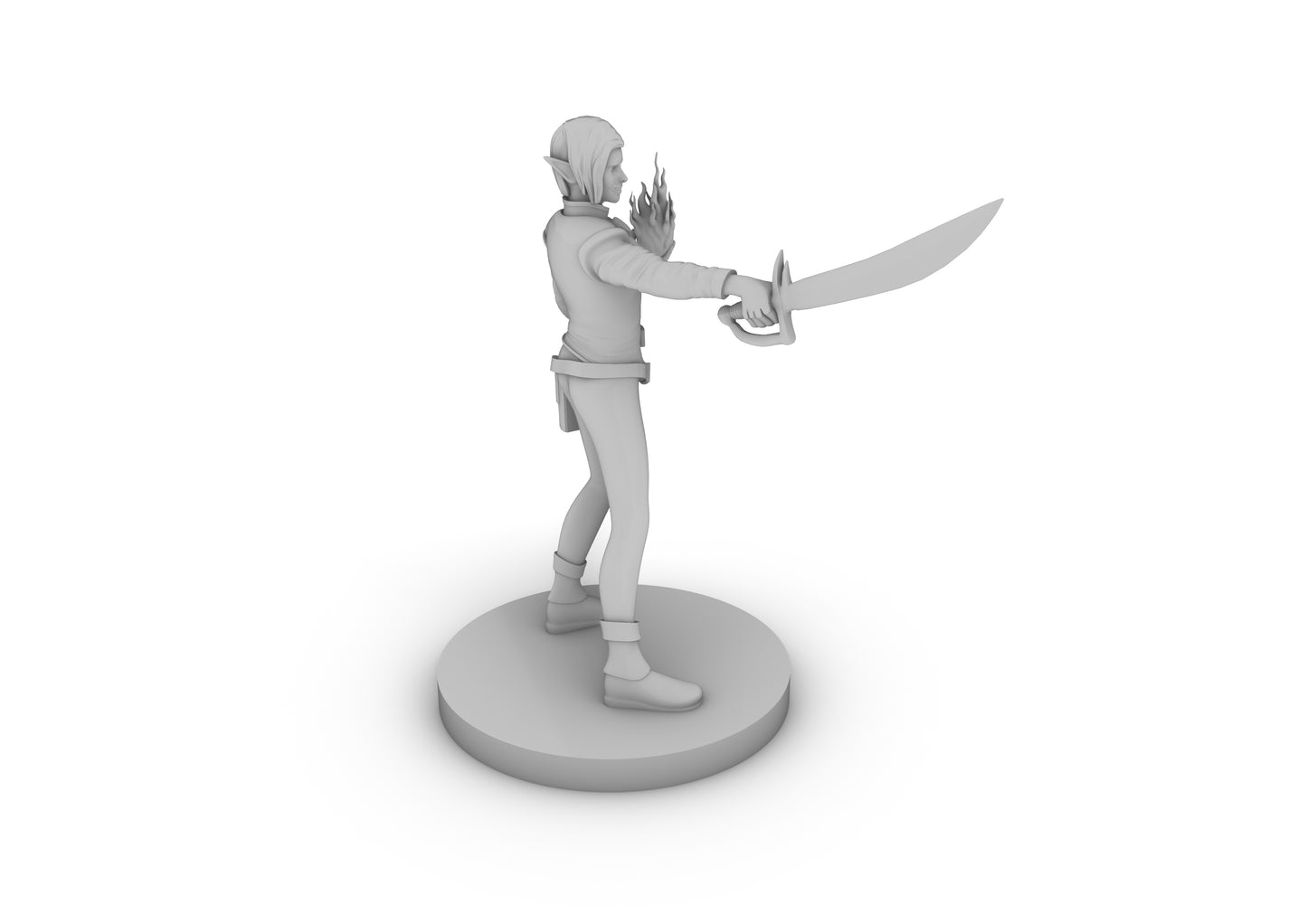 Elf Female Hexblade Warlock Tabletop DND Gaming Miniature