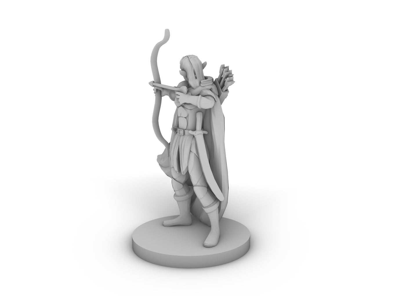 Elf Female Ranger Tabletop DND Gaming Miniature