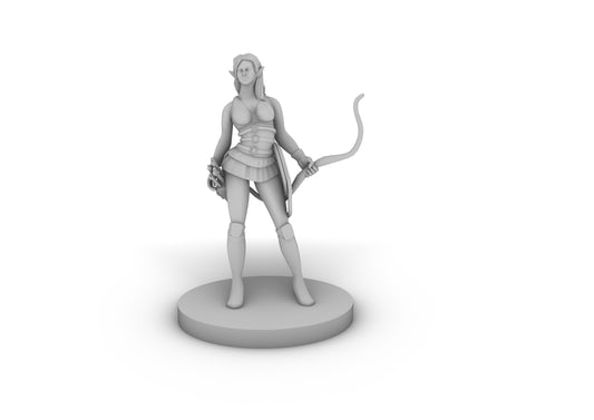 Elf Female Ranger Sultry Tabletop DND Gaming Miniature