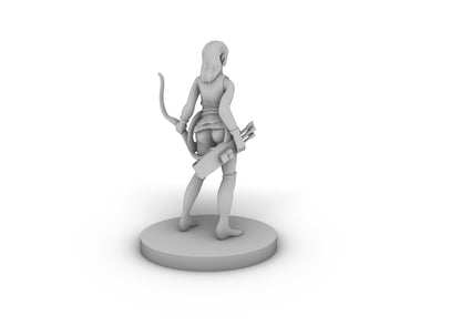 Elf Female Ranger Sultry Tabletop DND Gaming Miniature