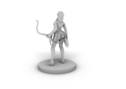 Elf Female Ranger Sultry Tabletop DND Gaming Miniature