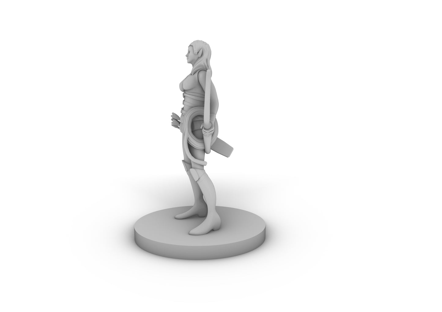 Elf Female Ranger Sultry Tabletop DND Gaming Miniature