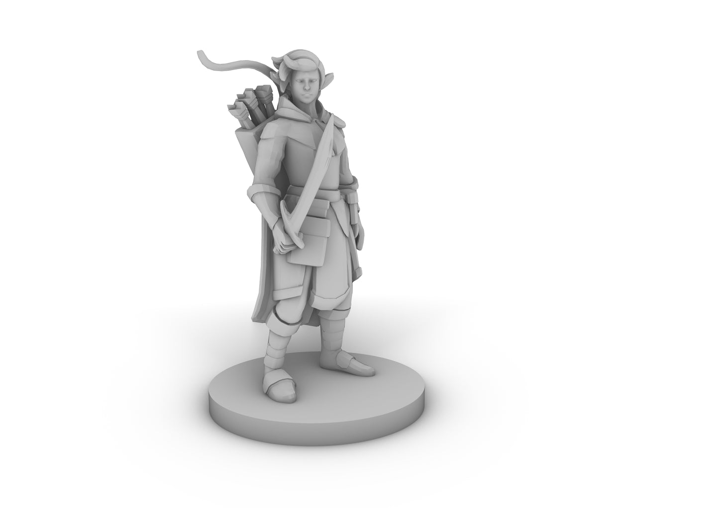 Elf Female Ranger with Sword Tabletop DND Gaming Miniature