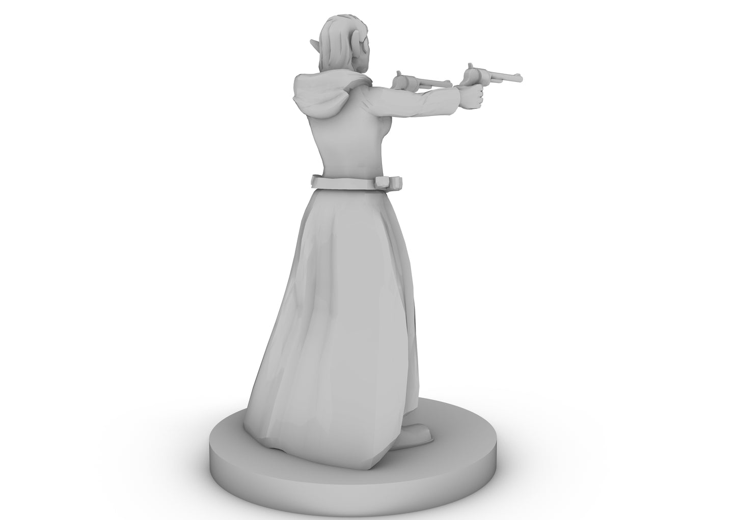 Elf Gunslinger dual Pistol Female Tabletop DND Gaming Miniature