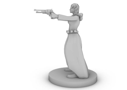 Elf Gunslinger dual Pistol Female Tabletop DND Gaming Miniature