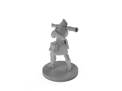 Elf Male Artificer w/ Shoulder Canon Tabletop DND Gaming Miniature