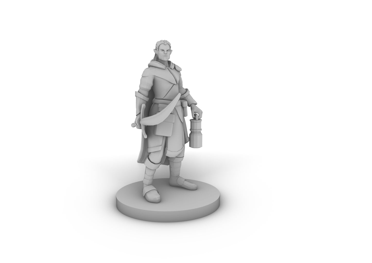 Elf Male Ranger Moonblade Tabletop DND Gaming Miniature