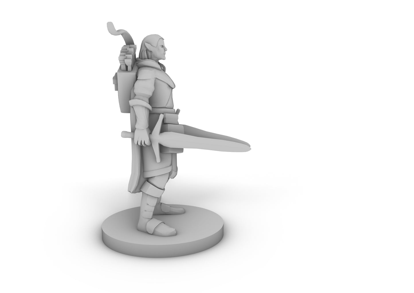 Elf Male Two Sword Ranger Tabletop DND Gaming Miniature