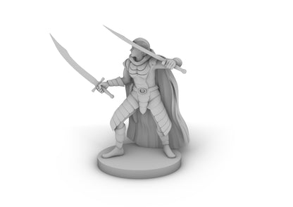 Elf Male Two Sword Ranger 3 Tabletop DND Gaming Miniature