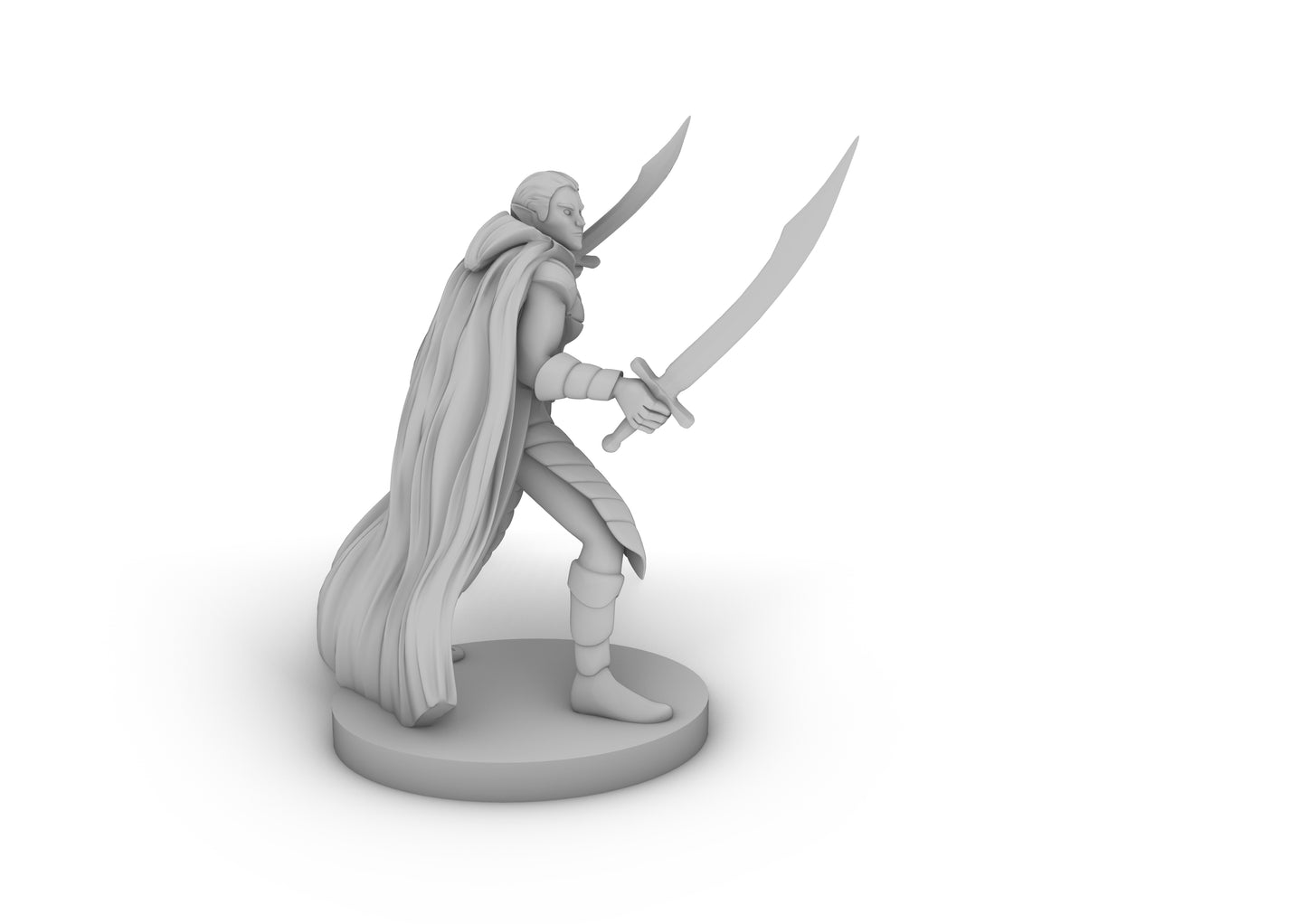 Elf Male Two Sword Ranger 3 Tabletop DND Gaming Miniature