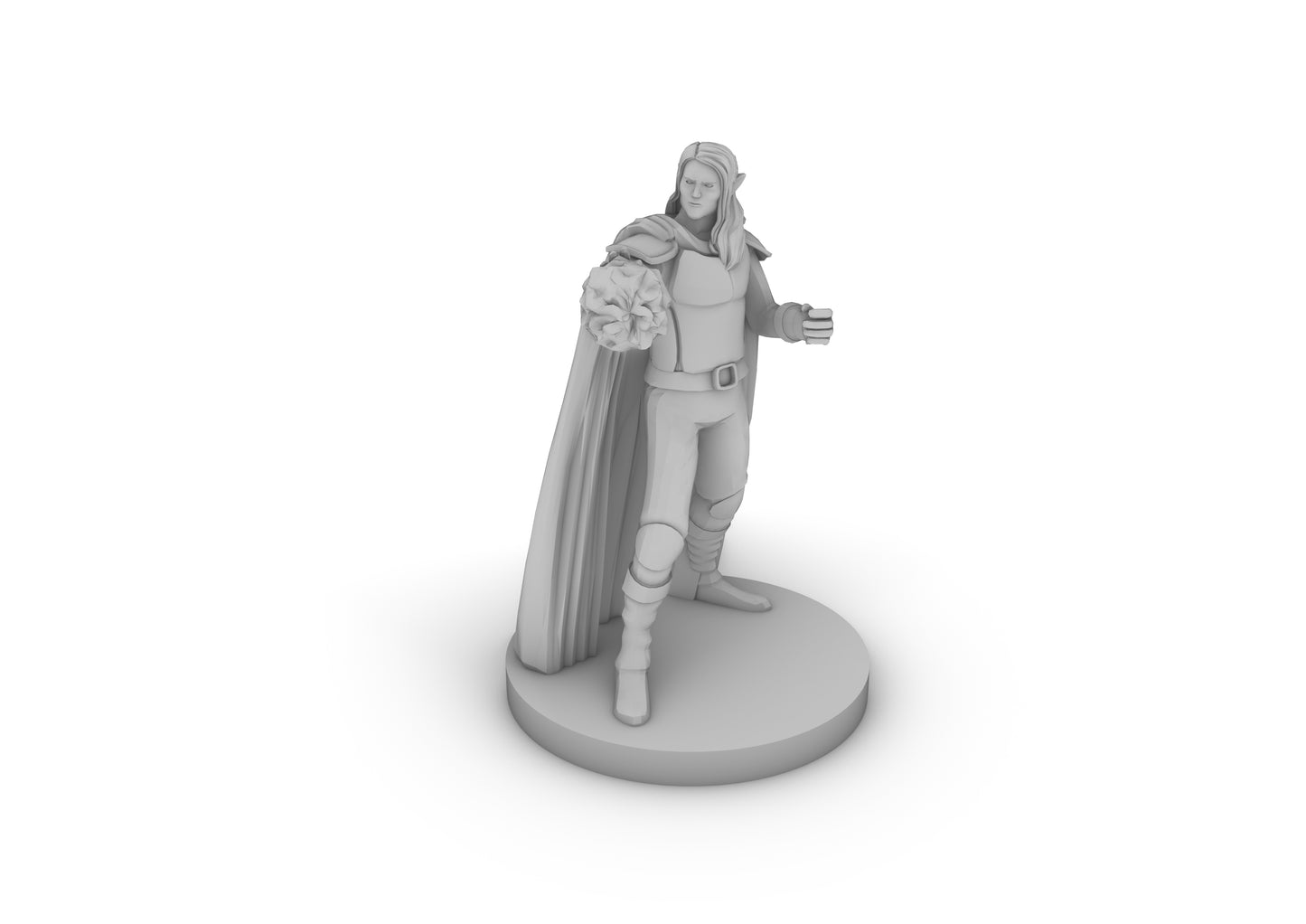 Elf Male Warlock Tabletop DND Gaming Miniature