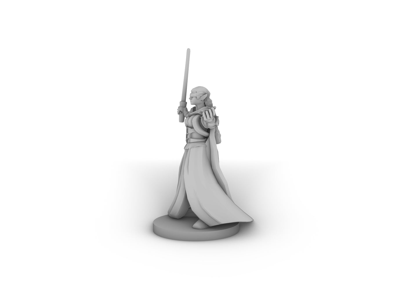 Elven Female Blind Sorceress Tabletop DND Gaming Miniature