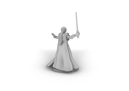 Elven Female Blind Sorceress Tabletop DND Gaming Miniature