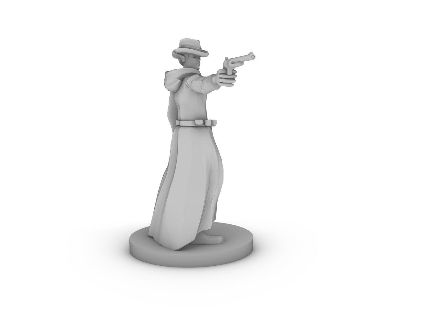 Elven Gunslinger Male One Pistol Tabletop DND Gaming Miniature