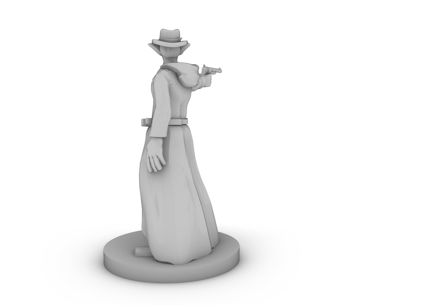 Elven Gunslinger Male One Pistol Tabletop DND Gaming Miniature