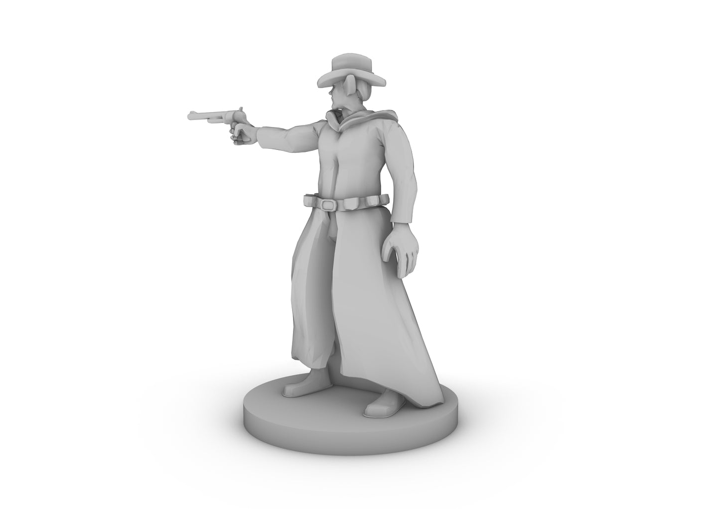 Elven Gunslinger Male One Pistol Tabletop DND Gaming Miniature