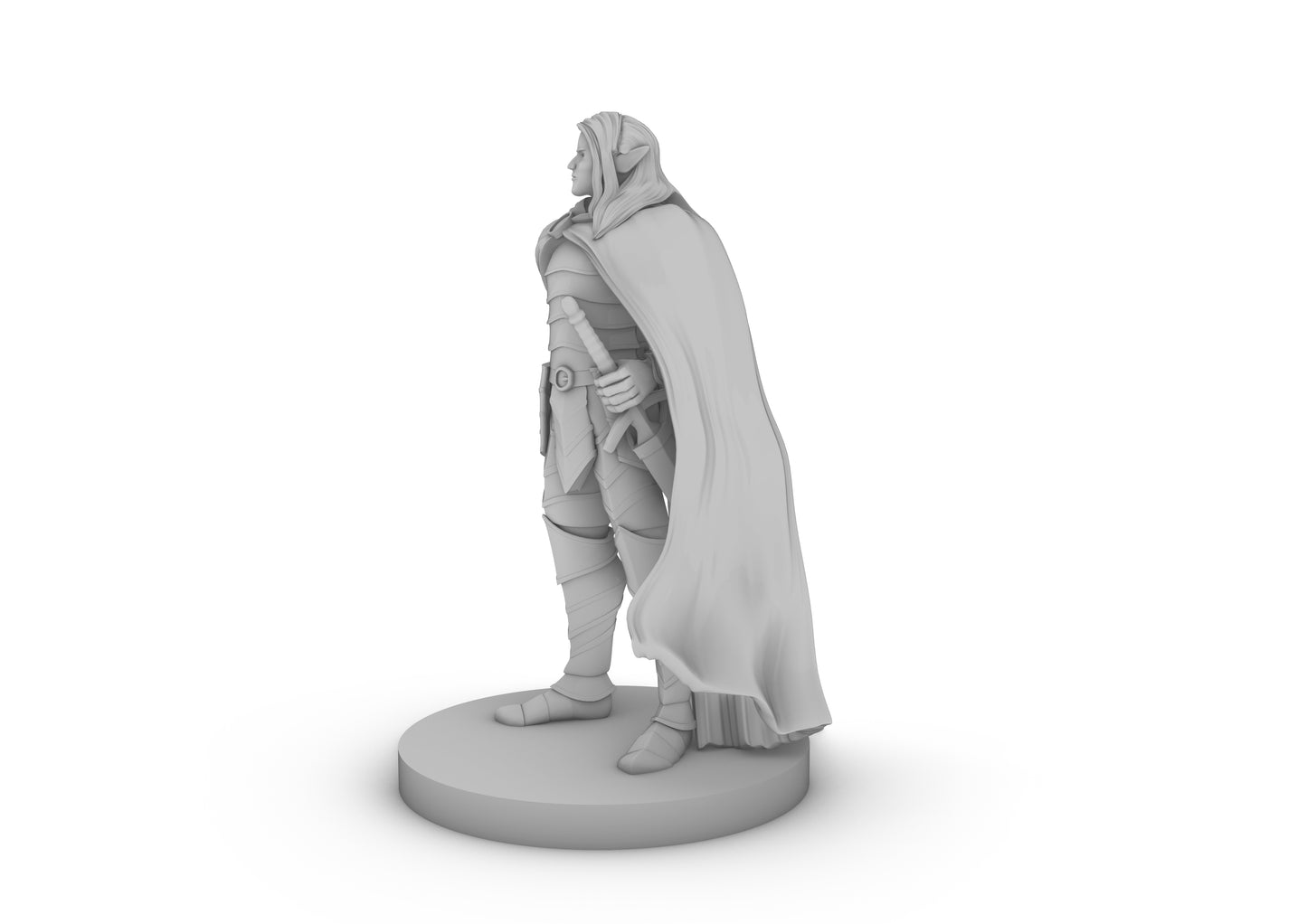 Elven Male Paladin Tabletop DND Gaming Miniature