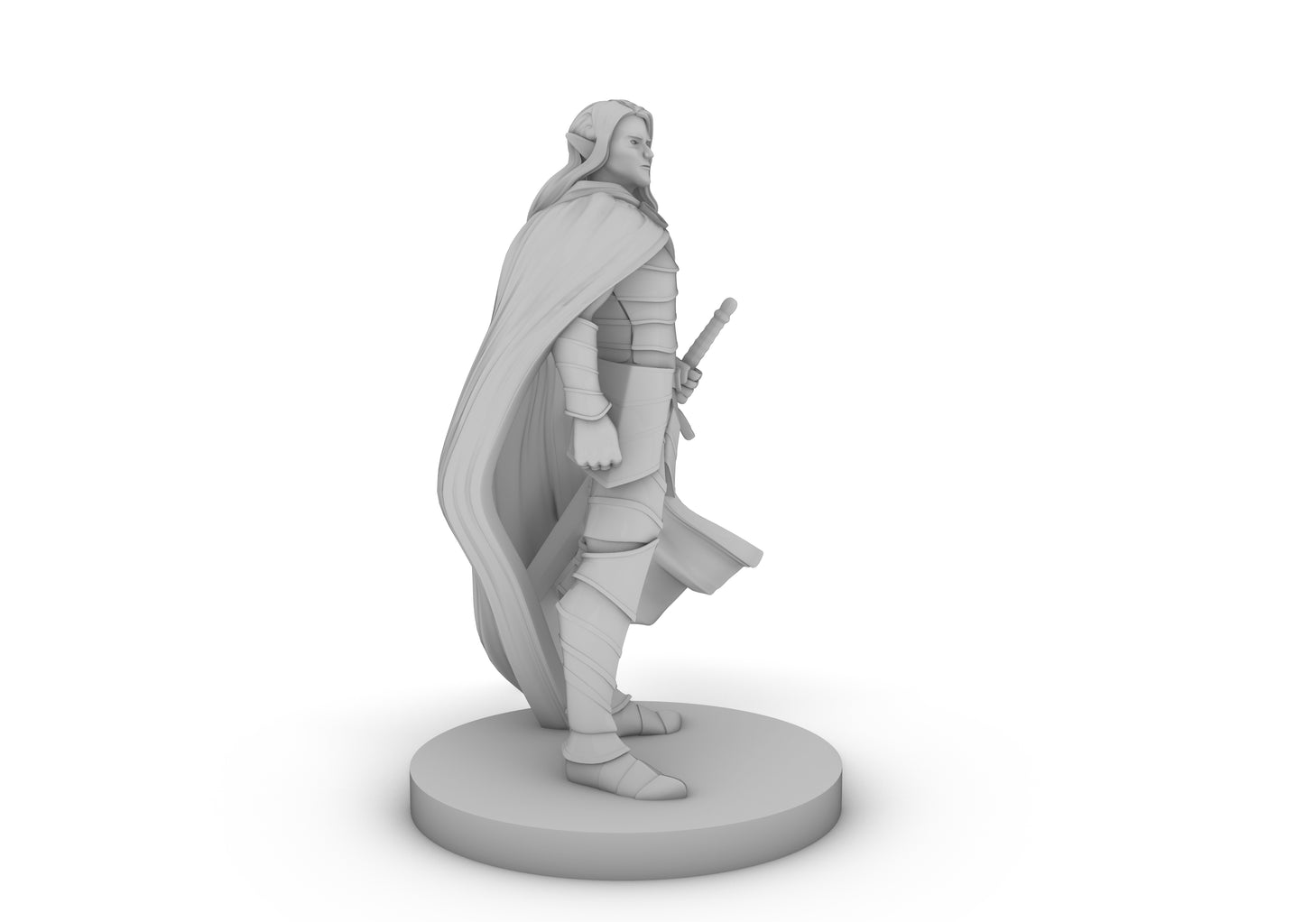 Elven Male Paladin Tabletop DND Gaming Miniature