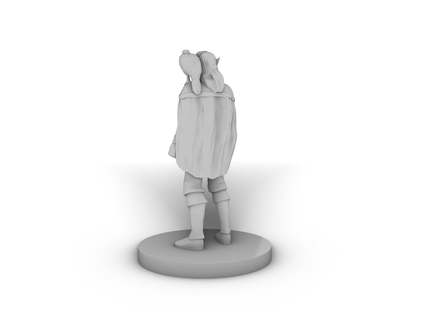 Elven Male Sorcerer With Hawk Tabletop DND Gaming Miniature