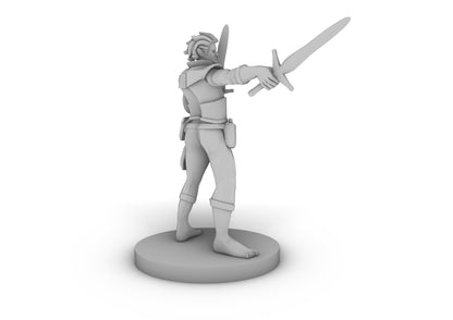 Elven Two Weapon Fighter Tabletop DND Gaming Miniature