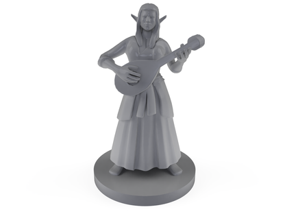 Female Elf Bard Tabletop DND Gaming Miniature