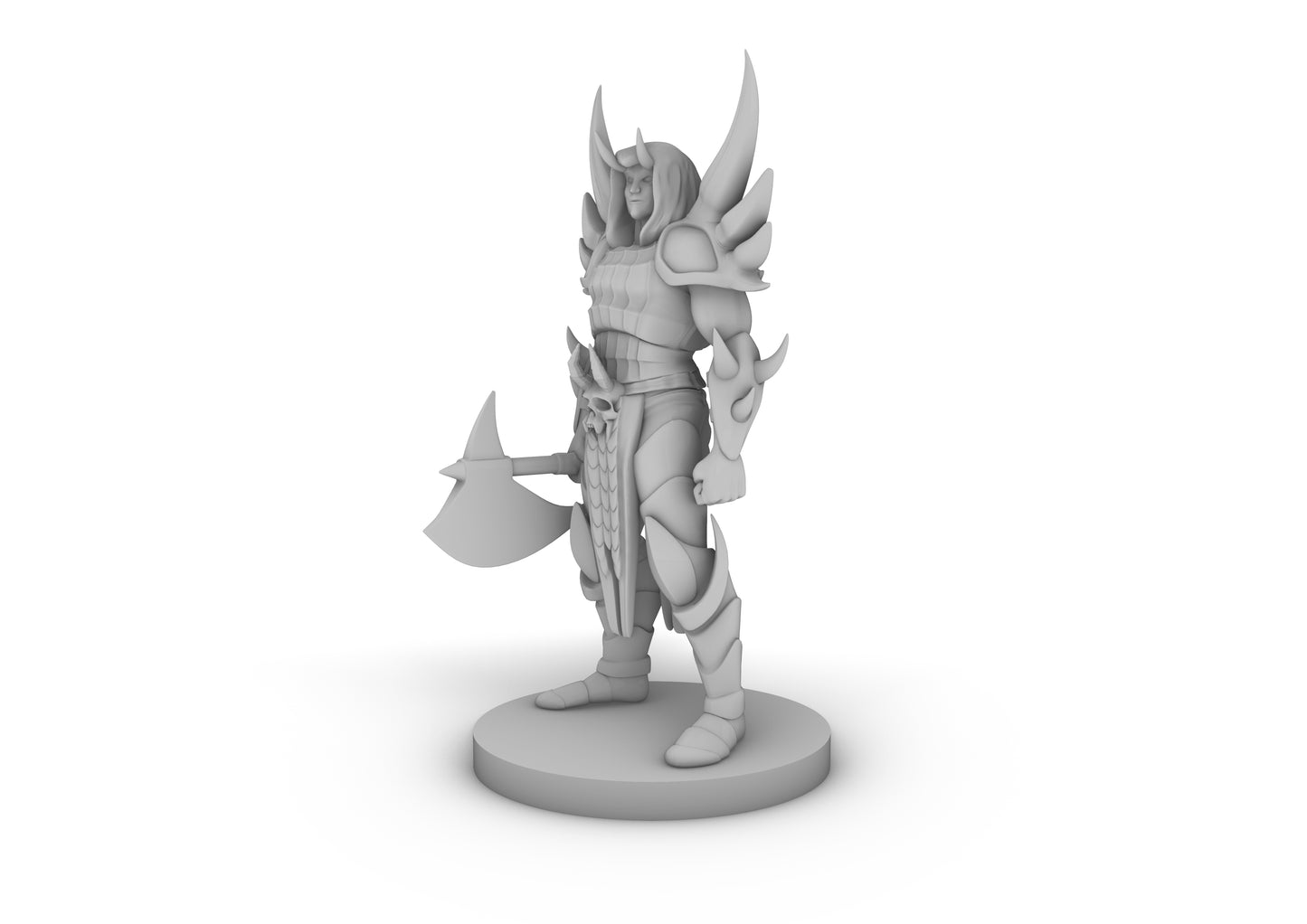 Fallen Demonic Paladin Tabletop DND Gaming Miniature