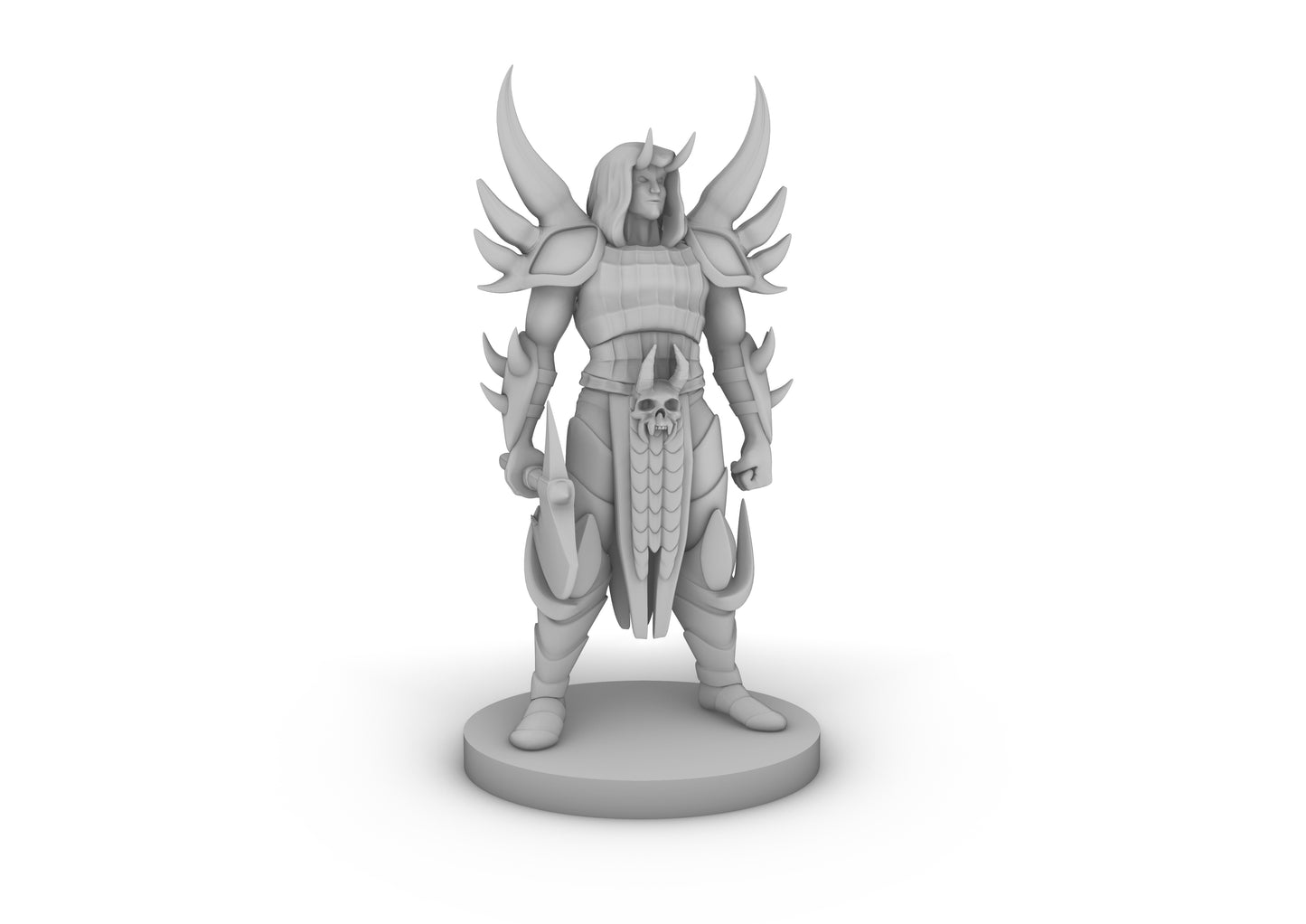 Fallen Demonic Paladin Tabletop DND Gaming Miniature