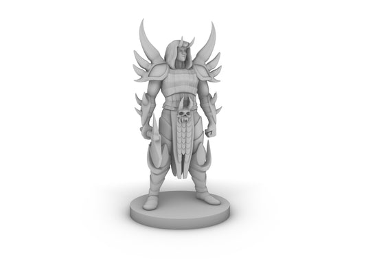 Fallen Demonic Paladin Tabletop DND Gaming Miniature