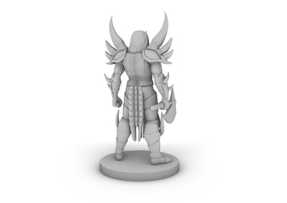 Fallen Demonic Paladin Tabletop DND Gaming Miniature