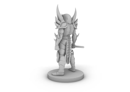 Fallen Demonic Paladin Tabletop DND Gaming Miniature