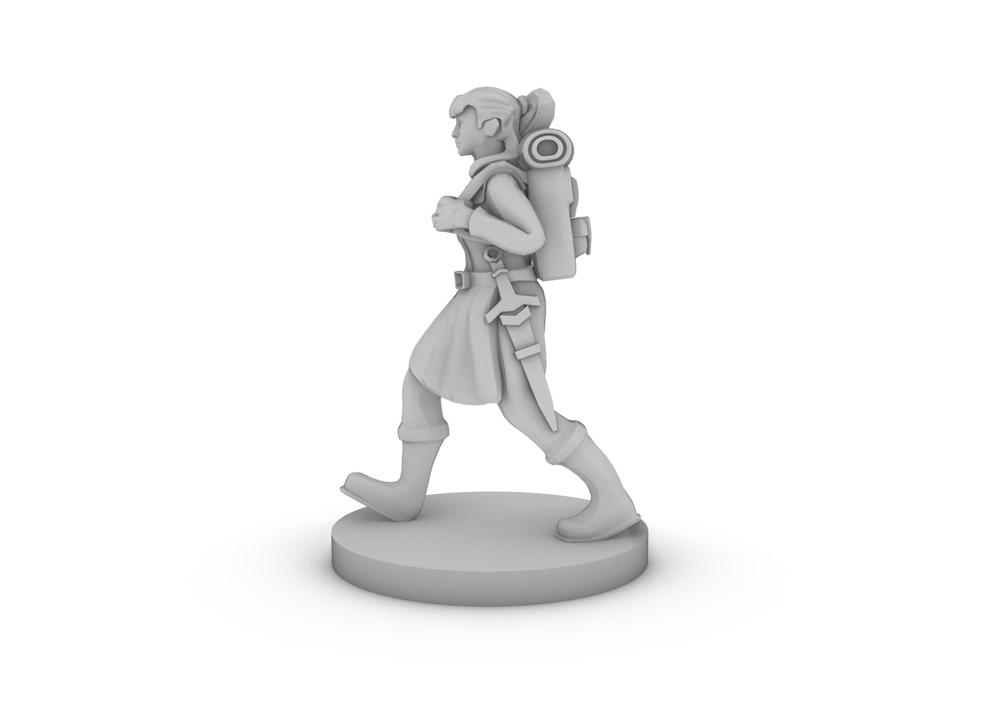 Female Adventurer With Tentacle in her Head Tabletop DND Gaming Miniature